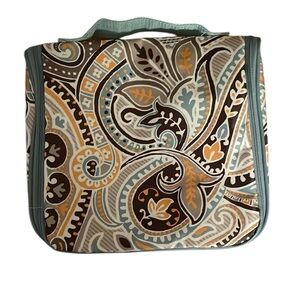 Thirty-One Cosmetic Toiletries Makeup Bag Zipper Case Carry All NWOT Paisley